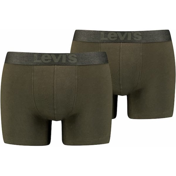 Lot de 2 boxers Levi's pour homme – Kaki – Taille S