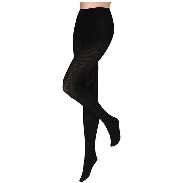 Collant côtelé 2x2 en modal – Noir – XXL