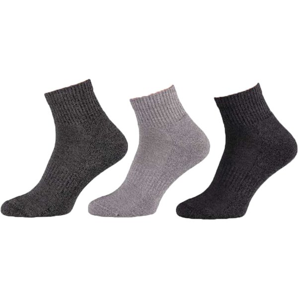 Chaussettes de sport mi-hautes à semelle éponge – Grises – Pointures 36 à 41