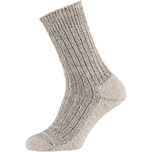 Chaussettes en laine à semelle feutrée – Gris clair – 42-45