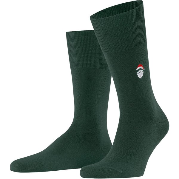 Chaussettes homme Père Noël aéroport – Vert chasseur – Taille 45-46