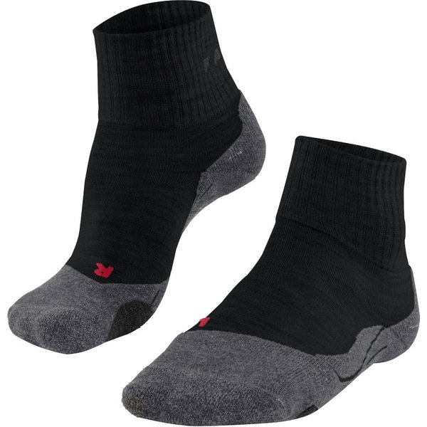Chaussettes courtes FALKE TK2 Explore Cool pour femmes – Noir et blanc – Taille 41-42
