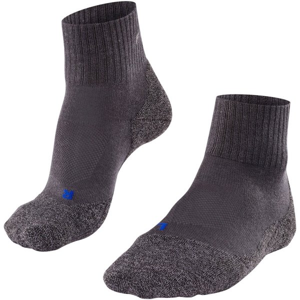 Chaussettes de randonnée courtes et respirantes pour homme TK2 – Gris chiné – Tailles 44-45