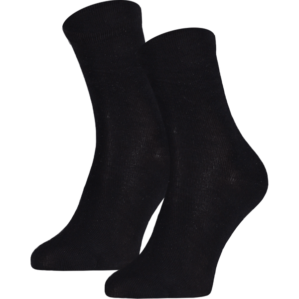 Chaussettes enfant en coton uni – Noires – 19-22