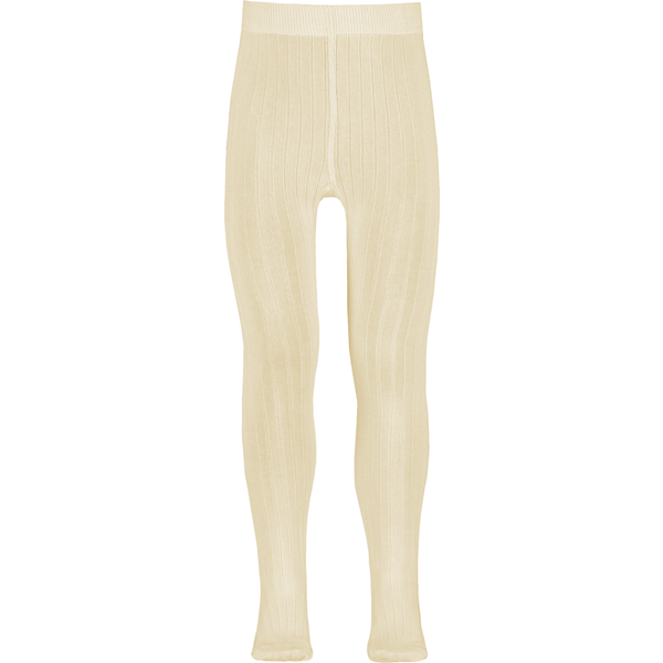 Collants en coton côtelé pour enfants – Beige chiné – 134-146