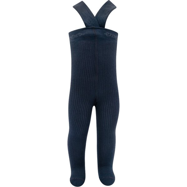 Collants côtelés en coton avec bretelles – Bleu marine – Taille 56