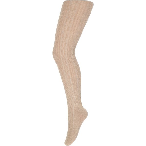 Collants enfant YM à torsades – Beige chiné – 98-104