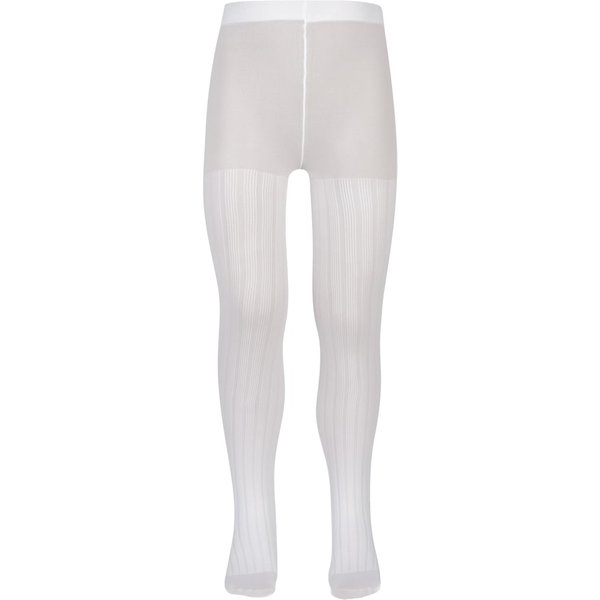 Collants enfant 50 deniers côtelés – Blanc – 110-116