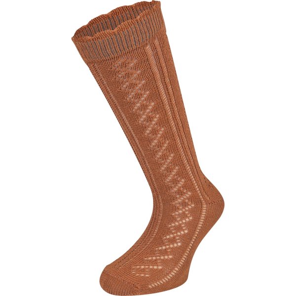 Chaussettes hautes pour enfants – Brique – 18-19