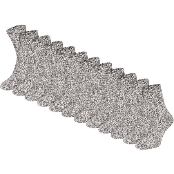 Chaussettes en laine de chèvre, 12 paires – 35-38
