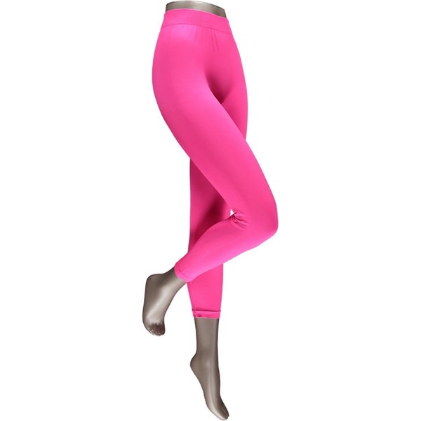 Leggings en microfibre sans coutures 200 deniers – Rose fluo – XXL