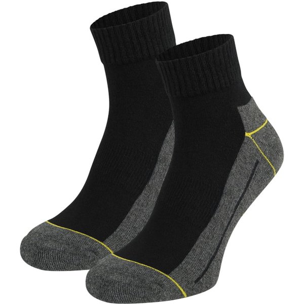 Chaussettes de travail mi-mollet à semelle éponge – Noires – Pointures 47 à 50