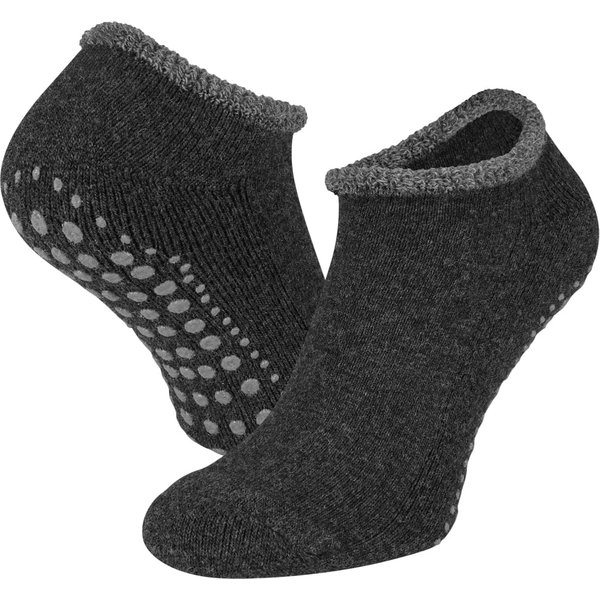 Chaussettes-chaussons antidérapantes en laine – Anthracite – 39-42
