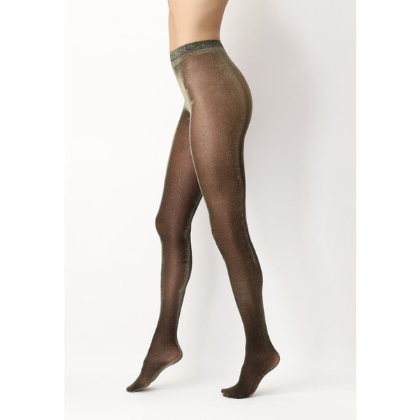 Collants à paillettes Diamonds 40 deniers – Noir et or – Taille S