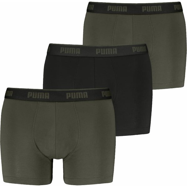 Lot de 3 boxers basiques pour homme – Vert forêt – Taille S