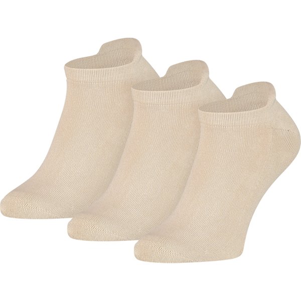 Chaussettes de sport en coton avec semelle éponge - 3 paires - Sable - 35-38