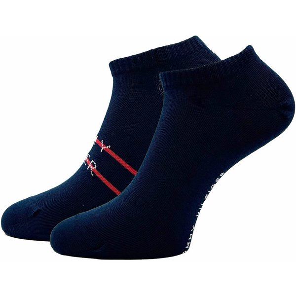 Chaussettes de sport pour homme avec logo, lot de 2 – Bleu marine – Pointures 43 à 46