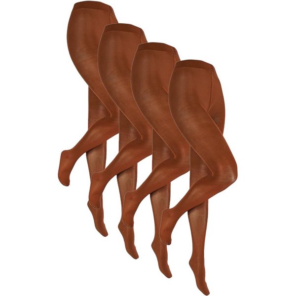 Collants 60 deniers en microfibre – noix de coco – S-M – 4 paires