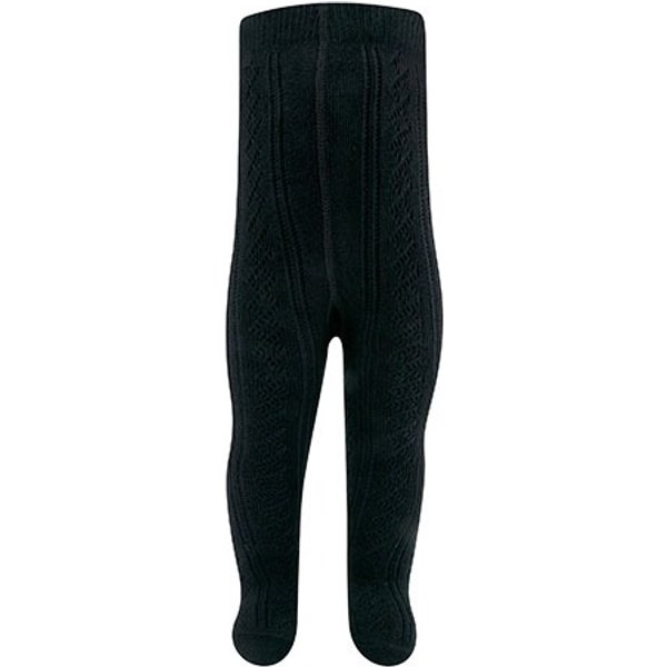 Collants en coton pour enfants Ajour - Noir - 152-164
