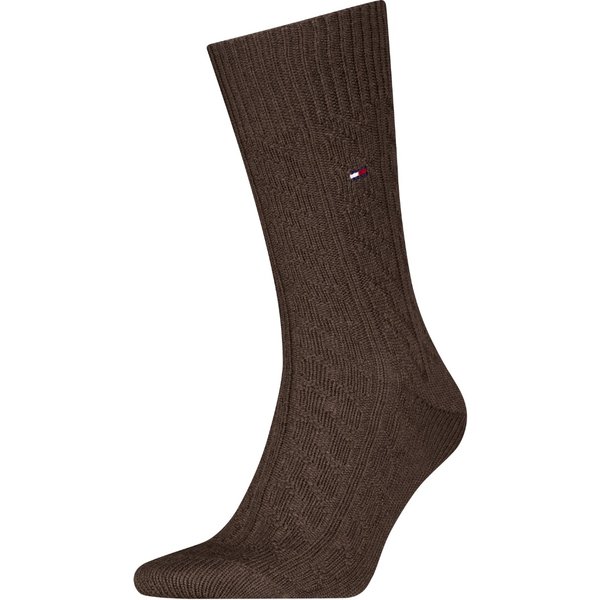 Chaussettes torsadées pour homme - Marron chocolat - 43-46