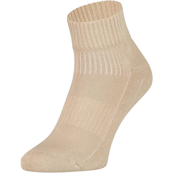 Chaussettes de sport courtes en coton, lot de 3 paires – Beige – Tailles 39 à 42