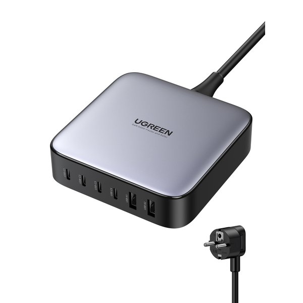 Ugreen 200W Nexode Gan USB-C Und USB-A LadegeräT, Grau-image