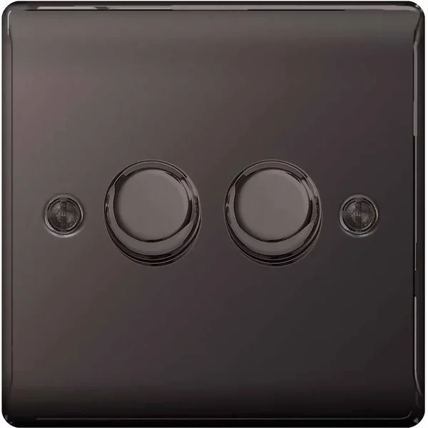 Bg Nexus 2G 2W Dimmer 400W Black Nickel