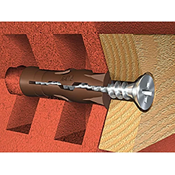 Rawlplug Degated Plugs Brown Pk1000