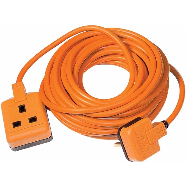 Masterplug 5M 1G Heavy Duty Orange Extension Lead 13A