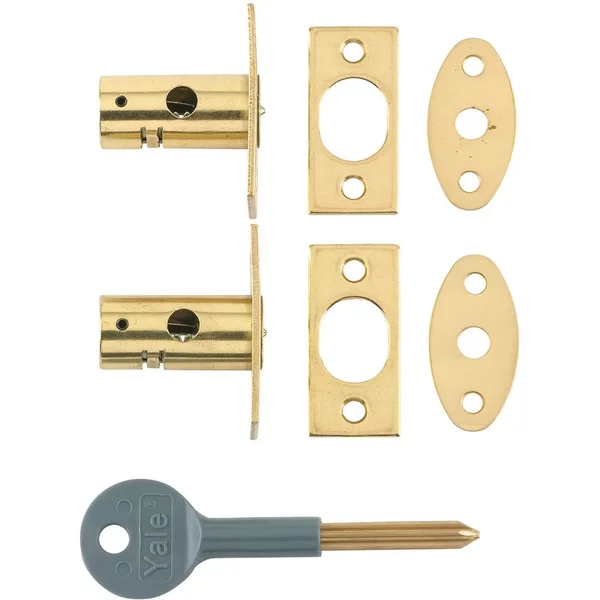 Yale Window Security Bolt 8001 Brass Pk2