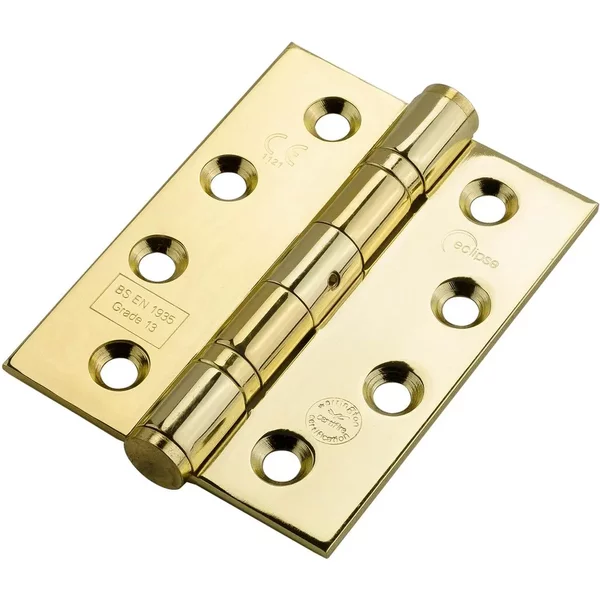 Efb Class 13 Firedoor Hinge Polished Brass 102 X 76Mm Pk3