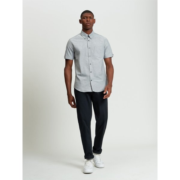 Short Sleeve Oxford Shirt Grey