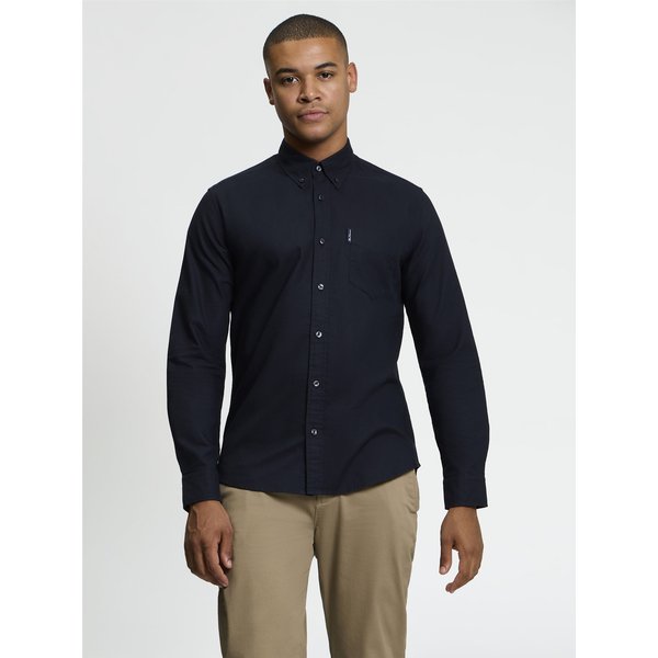 Long Sleeve Signature Oxford Shirt Black