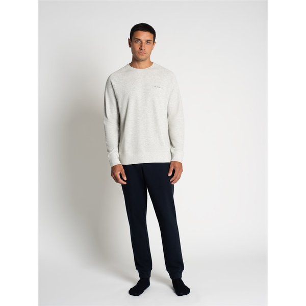 Ben Sherman Long Sleeve Waffle Tee - Charcoal
