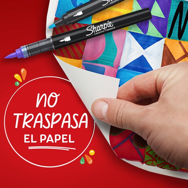 Sharpie Kreativmarker Rundspitze Acryl 2er Set schwarz/weiß
