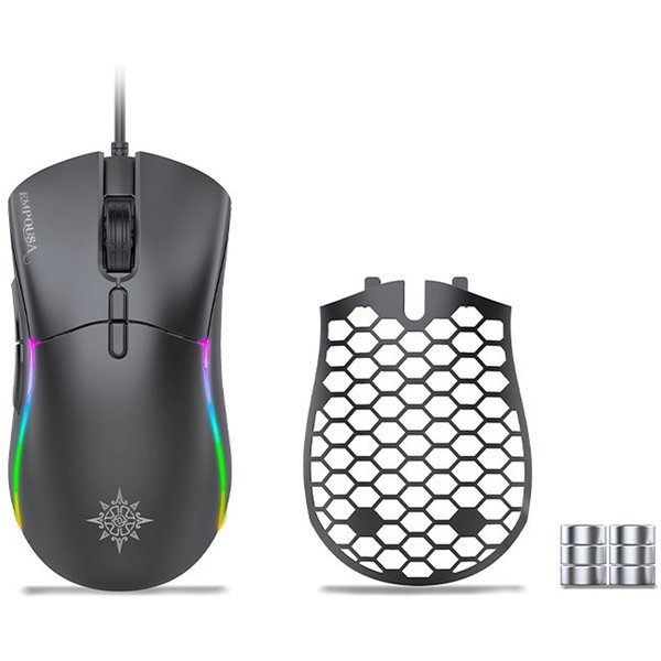 INCA Gaming Maus RGB/10000DPI/ 7Tasten/USB 1.80m schwarz retail