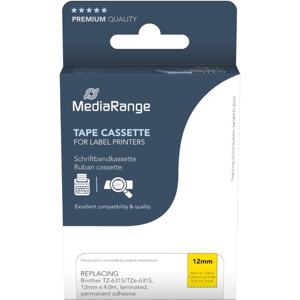 MEDIARANGE Schriftbandka. Brother TZ-631S/TZe-631S s