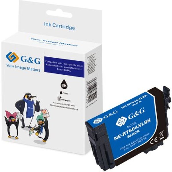 G&G | Ninestar Druckerpatrone Schwarz BK kompatibel mit Epson 604XL - Kompatibel - Tintenpatrone