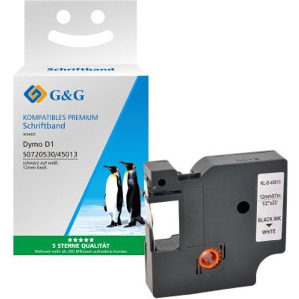 G&G Schriftband kompatibel mit DYMO D1/ S0720530/ 45013ß