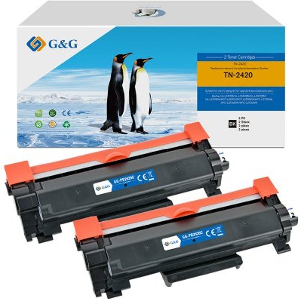 G&G | Ninestar XL-Toner 2er Set kompatibel mit Brother TN-2420 - Kompatibel - Tonereinheit