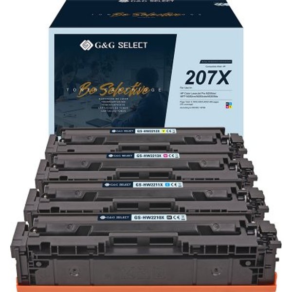 G&G | Ninestar Select XL-Toner 4er Set für HP 207X Mit Chip BK/C/M/Y - Kompatibel - Tonereinheit