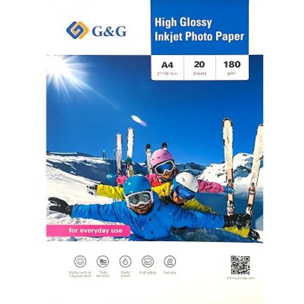 G&G Fotopapier A4 Hochglanz 180g 20 Blatt