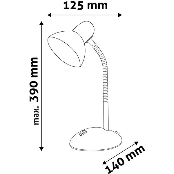 avide Basic Tischleuchte Simple Gelb flexibler Schwanenhals