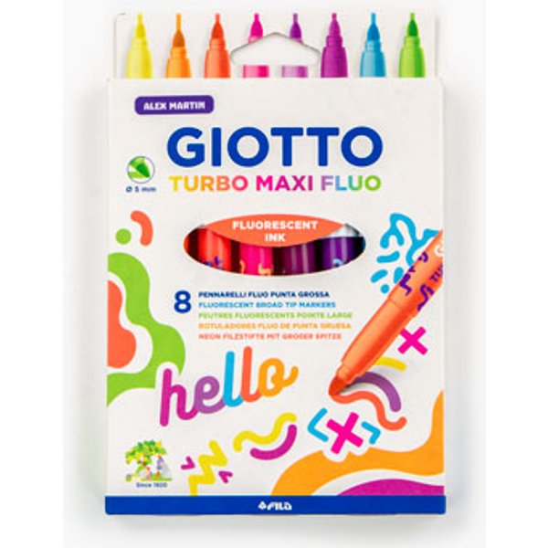 Giotto Turbo Maxi Fluoreszierende Filzstifte