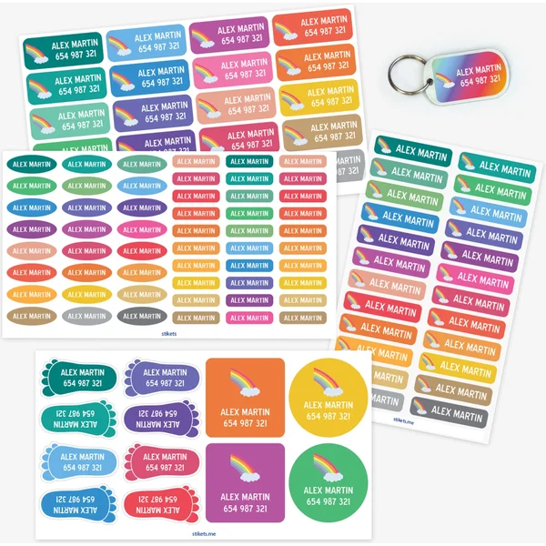 Pack Namensaufkleber für Kleidung & Gegenstände