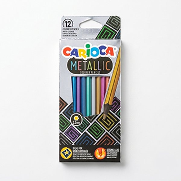 Set mit 12 metallic Buntstiften Carioca