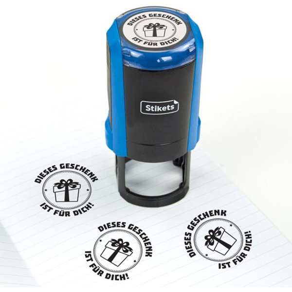 Runder personalisierter Stempel für Geschenke und Geburtstage