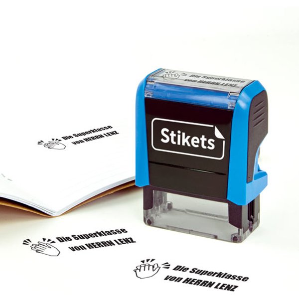 Rechteckiger personalisierter Stempel für Lehrer