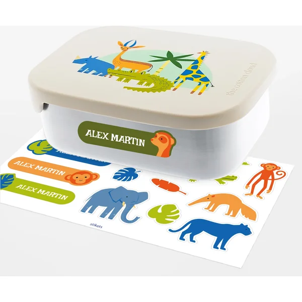 Personalisierbare Edelstahl-Lunchbox für Kinder – Croc Rock
