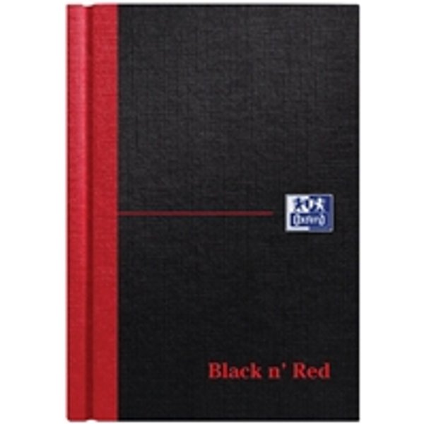 Black n Red A6 Casebound Hard Cover Notebook Ruled 192 Pages BlackRed
